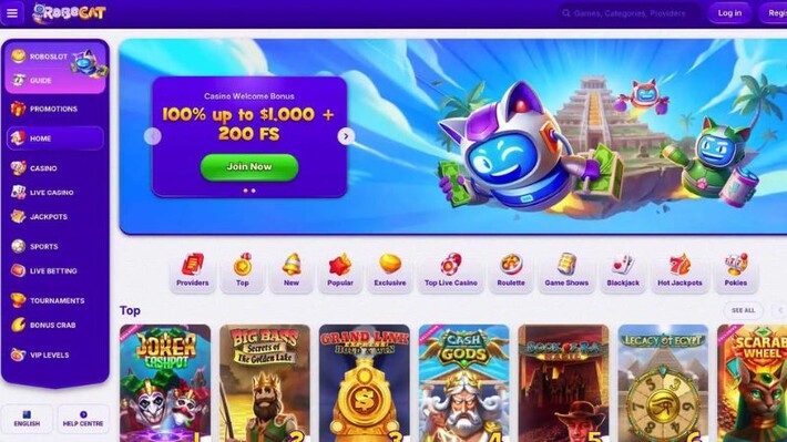 Robocat Casino screenshot